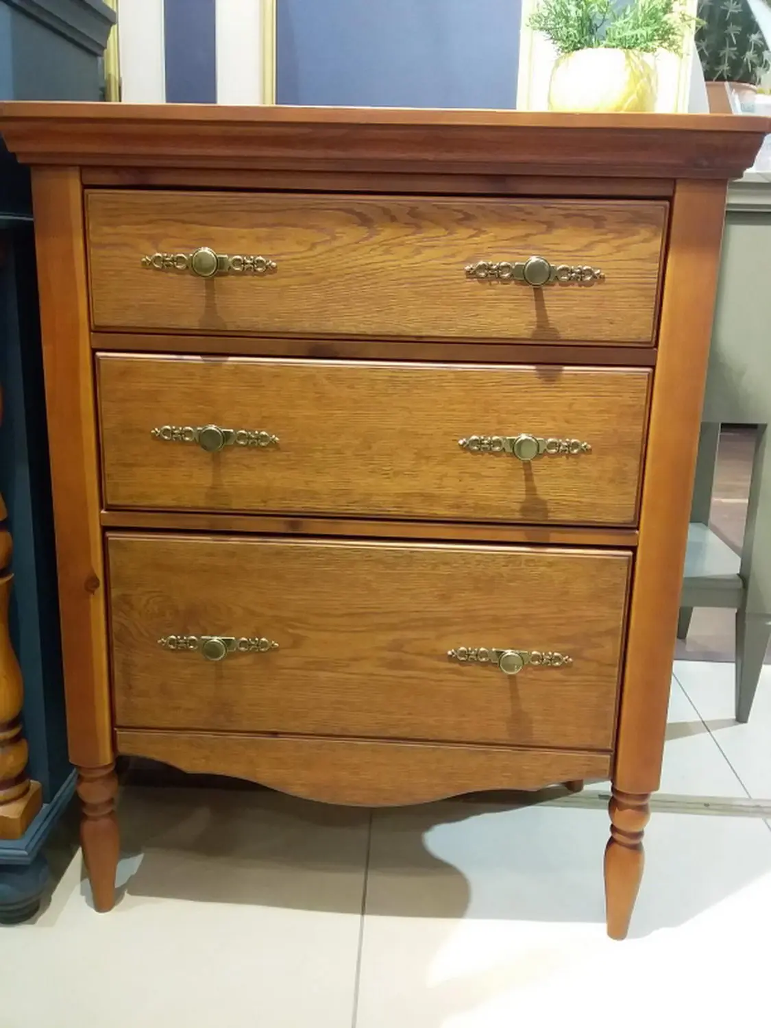 Комод сосна с 3 ящиками Бьерт 1-54